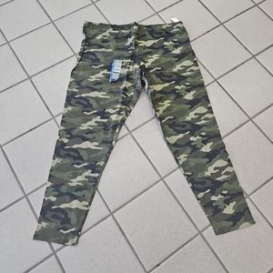 NWT Juniors Sz XXXL (21) NOBO No Boundaries Green Camouflage Camo Ankle Leggings